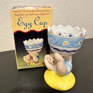 Muffy Vanderbear Egg Painting Walking in Eggshells Figurine Vintage 1994